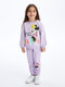 Crew Neck Long Sleeved Minnie Mouse Printed Baby Girl Sweatshirt and Tracksuit Bottom 2-Pack Set